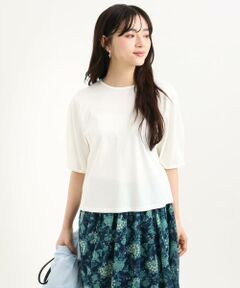 Maison de CINQ / メゾン ドゥ サンク カットソー | 【小さいサイズ】[接触冷感/洗える]シルケットスムース タックスリーブカットソー