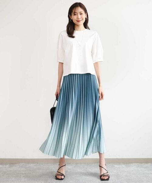 Maison de CINQ / メゾン ドゥ サンク カットソー | 【小さいサイズ】[接触冷感/洗える]シルケットスムース タックスリーブカットソー | 詳細18