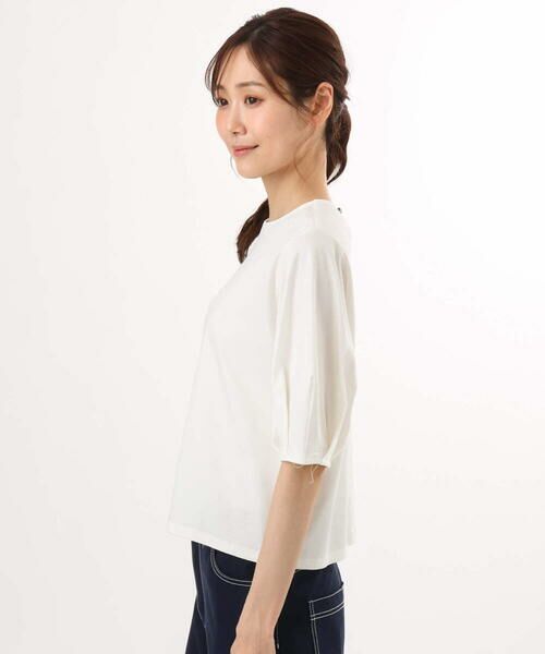 Maison de CINQ / メゾン ドゥ サンク カットソー | 【小さいサイズ】[接触冷感/洗える]シルケットスムース タックスリーブカットソー | 詳細21
