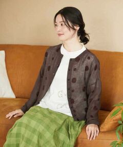 Maison de CINQ / メゾン ドゥ サンク シャツ・ブラウス | カラミ織りドット刺繍ドルマンブラウス