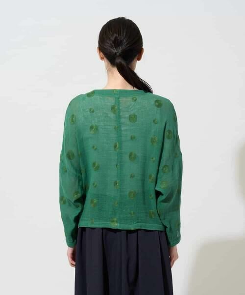 Maison de CINQ / メゾン ドゥ サンク シャツ・ブラウス | カラミ織りドット刺繍ドルマンブラウス | 詳細10