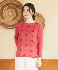 Maison de CINQ / メゾン ドゥ サンク シャツ・ブラウス | カラミ織りドット刺繍プルオーバーブラウス
