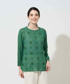 Maison de CINQ / メゾン ドゥ サンク シャツ・ブラウス | カラミ織りドット刺繍プルオーバーブラウス