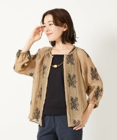 Maison de CINQ / メゾン ドゥ サンク シャツ・ブラウス | 楊柳フラワー刺しゅうブラウス
