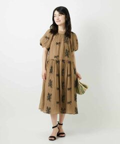 Maison de CINQ / メゾン ドゥ サンク ロング・マキシ丈ワンピース | 楊柳フラワー刺しゅうワンピース