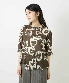Maison de CINQ / メゾン ドゥ サンク カットソー | [日本製]アイアスポップフラワープリントイレヘムカットソー