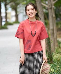 Maison de CINQ / メゾン ドゥ サンク カットソー | コットン天竺刺繍カットソー