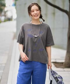 Maison de CINQ / メゾン ドゥ サンク カットソー | コットン天竺リーフ刺繍カットソー