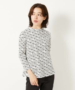 Maison de CINQ / メゾン ドゥ サンク カットソー | ジオメトリックプリントボトルネックカットソー