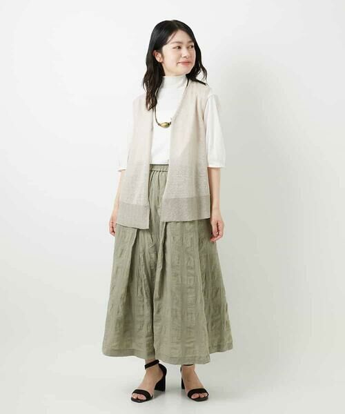 Maison de CINQ / メゾン ドゥ サンク ベスト | 麻ナイロンニットジレ　 | 詳細22