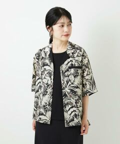 Maison de CINQ / メゾン ドゥ サンク シャツ・ブラウス | リーフプリントオープンカラーシャツ