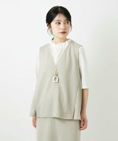 Maison de CINQ / メゾン ドゥ サンク ベスト | [セットアップ対応]VネックAラインベスト