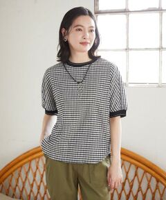 Maison de CINQ / メゾン ドゥ サンク カットソー | ギンガムチェックジャージーカットソー