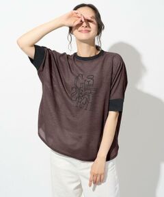Maison de CINQ / メゾン ドゥ サンク カットソー | シアーポンチョロゴカットソー