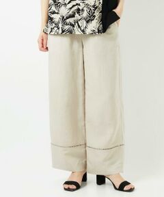 Maison de CINQ / メゾン ドゥ サンク その他パンツ | [セットアップ対応]フレンチリネンハシゴレースワイドパンツ