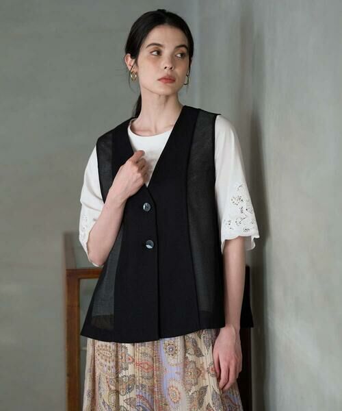 Maison de CINQ / メゾン ドゥ サンク カットソー | 刺繍スリーブプルオーバー | 詳細10