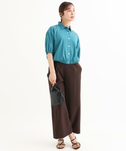 Maison de CINQ / メゾン ドゥ サンク シャツ・ブラウス | 【小さいサイズ】[接触冷感/洗える]クロップド丈シャツ | 詳細13