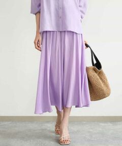 Maison de CINQ / メゾン ドゥ サンク その他パンツ | 【小さいサイズ】[瞬美シリーズ/UVカット/接触冷感/洗える]サテンガウチョパンツ