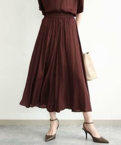 Maison de CINQ / メゾン ドゥ サンク その他パンツ | 【小さいサイズ】[瞬美シリーズ/UVカット/接触冷感/洗える]サテンガウチョパンツ