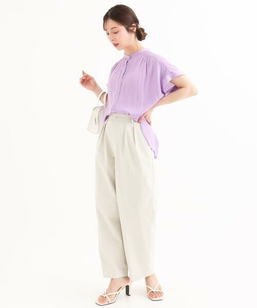 Maison de CINQ / メゾン ドゥ サンク その他パンツ | 【小さいサイズ】[接触冷感/洗える]バレル風シルエットストレッチパンツ | 詳細15