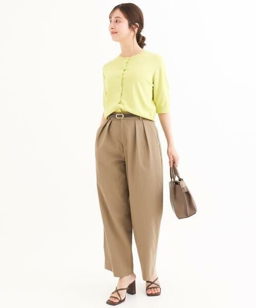 Maison de CINQ / メゾン ドゥ サンク その他パンツ | 【小さいサイズ】[接触冷感/洗える]バレル風シルエットストレッチパンツ | 詳細4