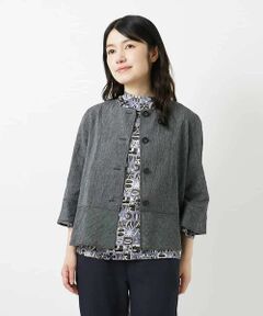 Maison de CINQ / メゾン ドゥ サンク シャツ・ブラウス | 綿麻ワッシャーペプラムデザインブラウス