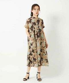 Maison de CINQ / メゾン ドゥ サンク ロング・マキシ丈ワンピース | リネンフラワープリントワンピース