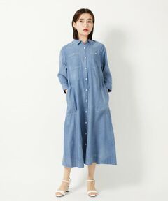 Maison de CINQ / メゾン ドゥ サンク ロング・マキシ丈ワンピース | ライトデニムシャツワンピース