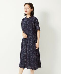 Maison de CINQ / メゾン ドゥ サンク ロング・マキシ丈ワンピース | スクエアドットバンドカラーワンピース