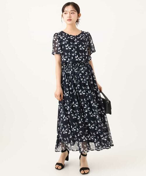 Maison de CINQ / メゾン ドゥ サンク シャツ・ブラウス | 【小さいサイズ】[洗濯機で洗える]リーフモチーフシフォンブラウス | 詳細16