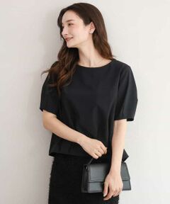 Maison de CINQ / メゾン ドゥ サンク シャツ・ブラウス | 【小さいサイズ】[瞬美シリーズ/UVカット/接触冷感/速乾/洗濯機で洗える]トリコット タックデザインカットソー