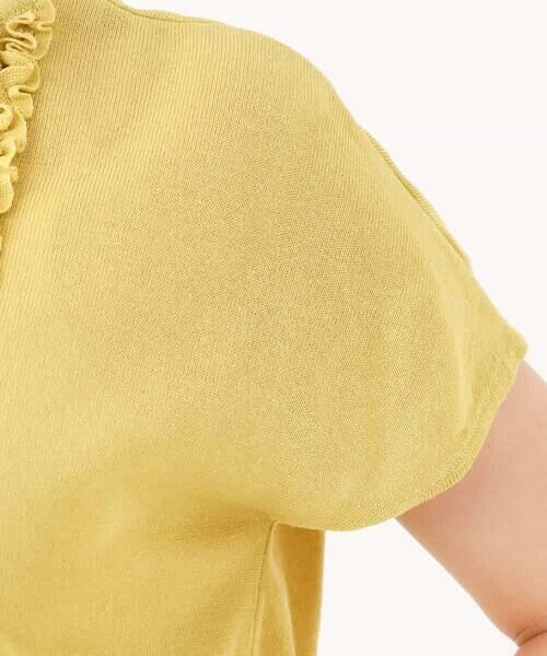 Maison de CINQ / メゾン ドゥ サンク ニット・セーター | 【小さいサイズ】[接触冷感/洗える]ミニフリル フレンチスリーブニット | 詳細25