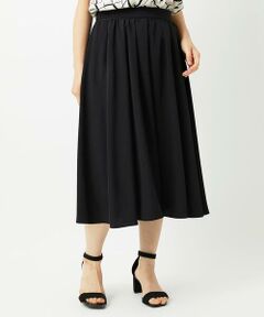Maison de CINQ / メゾン ドゥ サンク ロング・マキシ丈スカート | 【小さいサイズ】[洗える]デシンミディ丈スカート