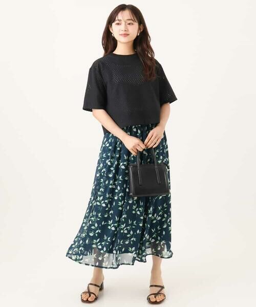 Maison de CINQ / メゾン ドゥ サンク カットソー | 【小さいサイズ】[洗える]ドット調アイレット レースTシャツ | 詳細10