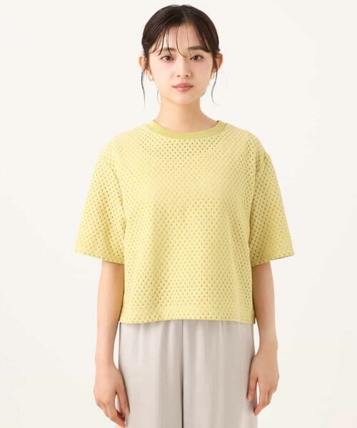 Maison de CINQ / メゾン ドゥ サンク カットソー | 【小さいサイズ】[洗える]ドット調アイレット レースTシャツ | 詳細13