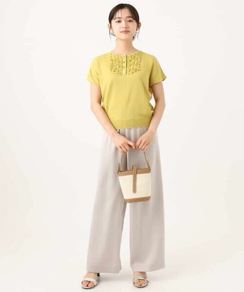 Maison de CINQ / メゾン ドゥ サンク その他パンツ | 【小さいサイズ】[接触冷感/洗える]リラクシーサテンワイドパンツ | 詳細16