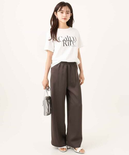Maison de CINQ / メゾン ドゥ サンク その他パンツ | 【小さいサイズ】[接触冷感/洗える]リラクシーサテンワイドパンツ | 詳細29