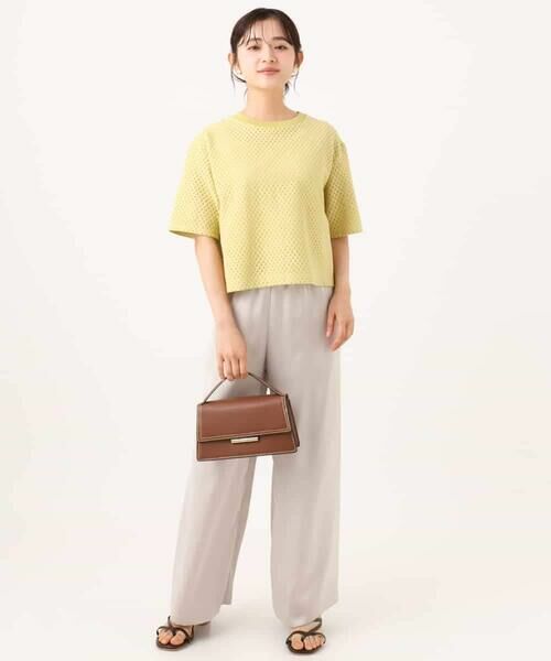 Maison de CINQ / メゾン ドゥ サンク その他パンツ | 【小さいサイズ】[接触冷感/洗える]リラクシーサテンワイドパンツ | 詳細9