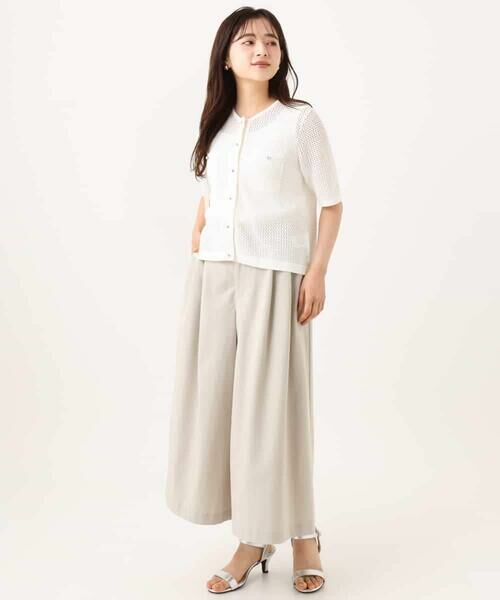 Maison de CINQ / メゾン ドゥ サンク その他パンツ | 【小さいサイズ】[瞬美シリーズ/UVカット/接触冷感/速乾/洗濯機で洗える]トリコット ワイドクロップドパンツ | 詳細12