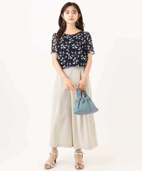 Maison de CINQ / メゾン ドゥ サンク その他パンツ | 【小さいサイズ】[瞬美シリーズ/UVカット/接触冷感/速乾/洗濯機で洗える]トリコット ワイドクロップドパンツ | 詳細7