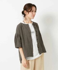 Maison de CINQ / メゾン ドゥ サンク シャツ・ブラウス | 麻ストライプブラウス