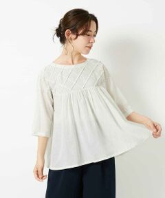 Maison de CINQ / メゾン ドゥ サンク シャツ・ブラウス | コットンレーヨンボイルプルオーバーブラウス