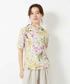 Maison de CINQ / メゾン ドゥ サンク カットソー | 水彩フラワープリントTシャツ
