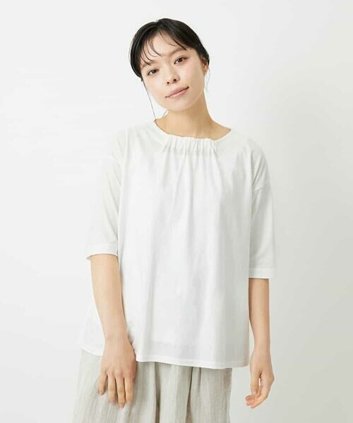 Maison de CINQ / メゾン ドゥ サンク カットソー | [日本製]クールローレルスカイコットTシャツ | 詳細3