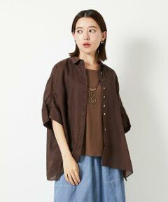 Maison de CINQ / メゾン ドゥ サンク シャツ・ブラウス | ハシゴレースドルマンリネンタックシャツ