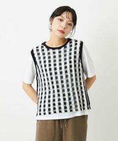 Maison de CINQ / メゾン ドゥ サンク ニット・セーター | [2点セット]レイヤードチェックニットベスト