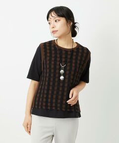 Maison de CINQ / メゾン ドゥ サンク ニット・セーター | [2点セット]レイヤードチェックニットベスト