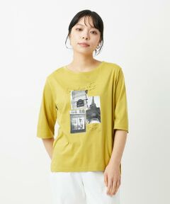 Maison de CINQ / メゾン ドゥ サンク カットソー | フォトプリントジャージー5分袖カットソー