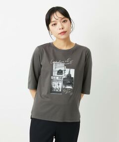 Maison de CINQ / メゾン ドゥ サンク カットソー | フォトプリントジャージー5分袖カットソー