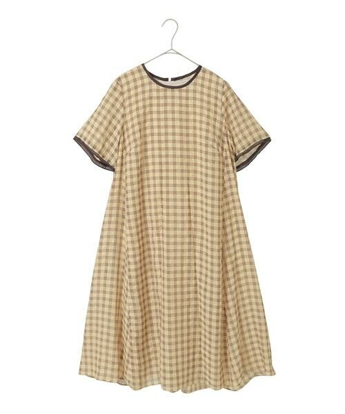 Maison de CINQ / メゾン ドゥ サンク ロング・マキシ丈ワンピース | 【小さいサイズ】サッカーチェック半袖ワンピース | 詳細18